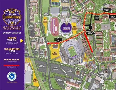 LSU announces several parking lot closures for tomorrow's national championship parade | News ...