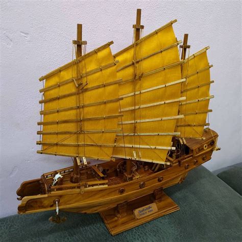 Traditional Wooden Junk Model Ship Model Home Decor 51 Cm - Etsy