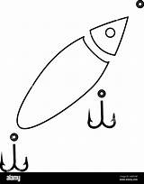 Fishing Lure Coloring Page sketch template