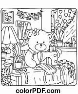 Teddy Bear Seamstress – Coloring Pages And Books In PDF sketch template