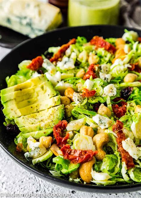 Easy Shaved Brussels Sprout Salad with Cranberries - Mommy's Home Cooking