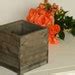 large wood box woodland planter flower box rustic pot square