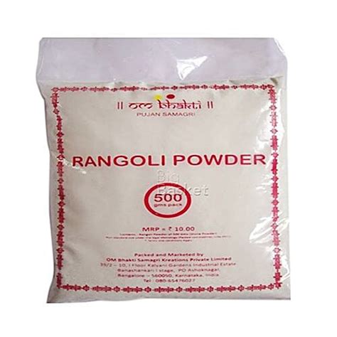 Buy Om Bhakti Rangoli Powder White 500 Gm Pouch Online At Best Price - bigbasket