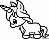 Cute Little Unicorn Coloring Page  ColoringAll sketch template