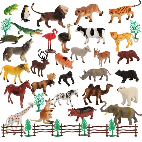 Migration 50 Piece Set of Animal Plastic Figures, Includes Jumbo 6 Inch ...