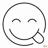 Dibujo De Cara Saboreando Emoji Comida Para Colorear  Dibujos sketch template