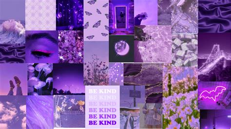 Download A Vibrant Array of Colors in a Purple Aesthetic Collage Wallpaper | Wallpapers.com