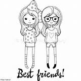 Bestfriends Coloring Pages sketch template