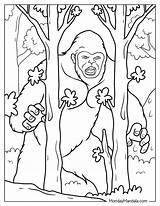 20 Bigfoot & Yeti Coloring Pages Free PDF Printables sketch template