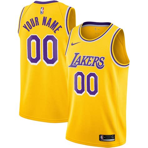 Nike Los Angeles Lakers Gold Custom Swingman Jersey - Icon Edition