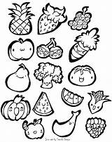 Fruit And Vegatable Coloring Pages sketch template