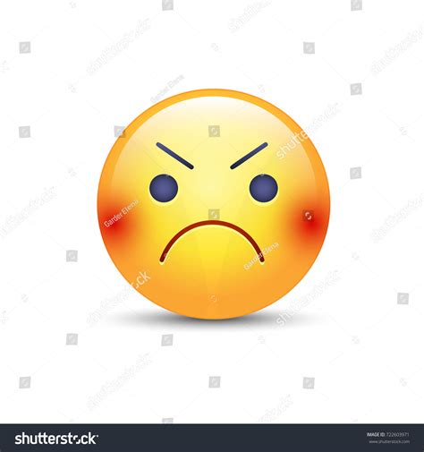 Angry Smiley Emoji Face Annoyed Cute Stock Vector (Royalty Free ...