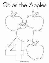 Color The Apples Coloring Page  Twisty Noodle sketch template