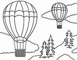 Hot Air Balloon Coloring Page sketch template