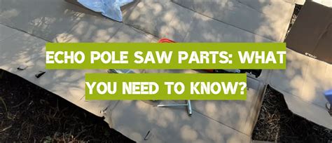 Echo Pole Saw Parts: What You Need to Know? - PoleSawGuide