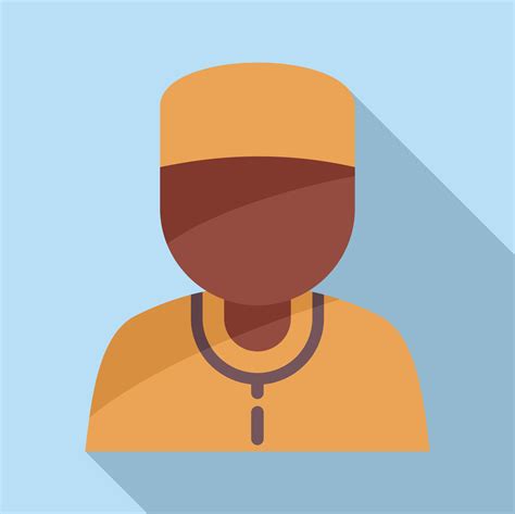 African business person icon flat vector. Happy work 14936314 Vector ...