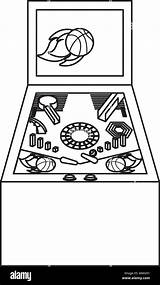 Pinball Coloring Page Discovery Kids Sketch sketch template