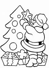Santa Christmas Tree Coloring Pages sketch template