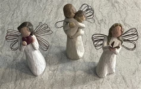 WILLOW TREE ANGEL Figurines Set Of 3 Susan Lordi Holding Child Heart ...