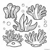 Colorful Seaweed Underwater Scene Coloring Page 24643 19483 sketch template