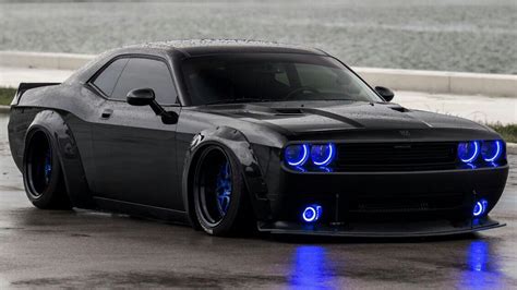 Custom Black Dodge Challnger neon wheels | Dodge muscle cars, Dodge challenger, Dream cars