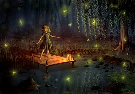 Fireflies by jerry8448 on DeviantArt | Firefly art, Art, Night painting