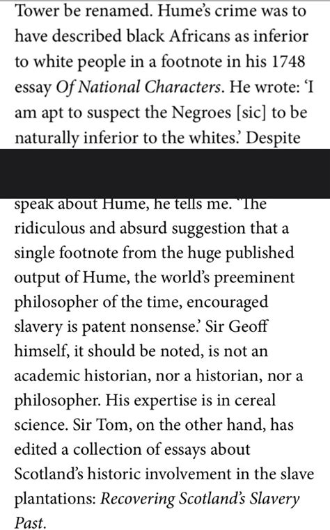 Sir Geoff Palmer on Twitter: "Our History/Hume defenders…one historian grudgingly quotes Hume’s ...