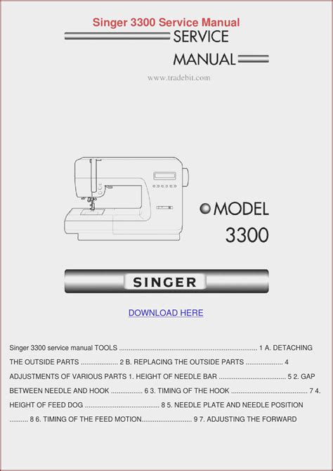 Singer 4423 Service Manual - hereqload