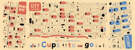 Cafe Map of Melbourne, Australia by Rui Kinoshita - THEY DRAW - A Creative Playground for ...