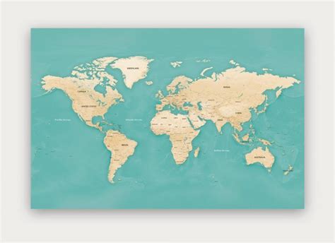 Komodo World Map - Map Republic | Large world map poster, Push pin world map, World map poster