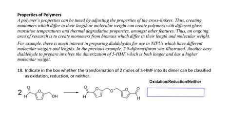 Solved Properties of Polymers A polymer's properties can be | Chegg.com