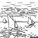 Monet Coloring Pages sketch template