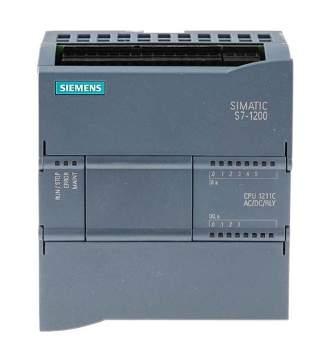 Siemens S7-1200 PLC CPU - 6 (Digital Input, 2 switch as Analogue Input) Inputs, 4 (Digital ...