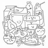 Lunch Coloring Page sketch template