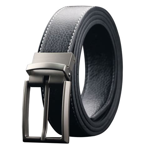 Maikun Men Belts Reversible Leather Belt Reverse for 2 Sides Dress Casual Black Belts for Men ...