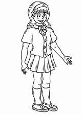 School Girl coloring Page  Free Printable Coloring Pages sketch template