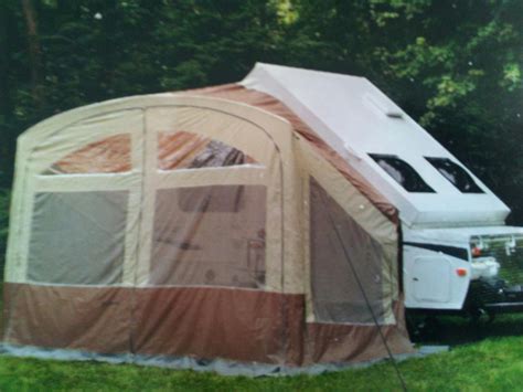 Awning/screen room on a Forest River A-Frame folding camp trailer | A ...