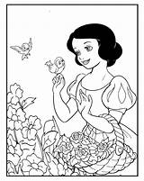Snow White With Flowers coloring Page  Download Print Or Color Online sketch template