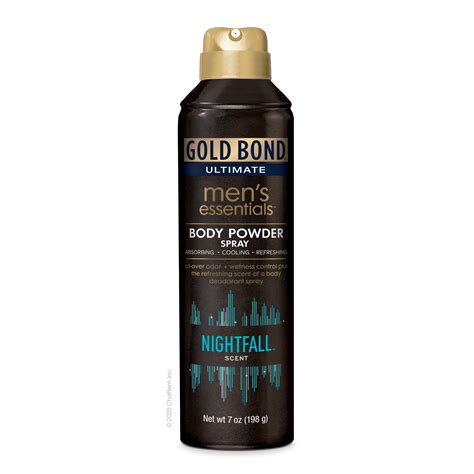 GOLD BOND Ultimate Men's Essentials Body Powder Spray, Nightfall Scent ...