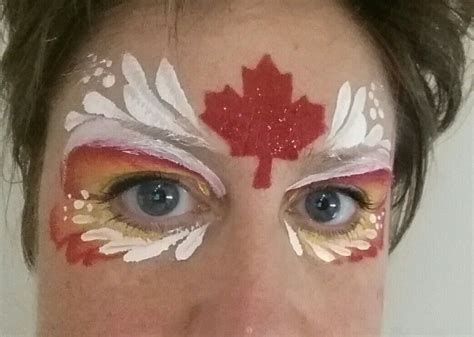 Canada Day mask design using Silly Farm's Ruby Sky split cake Face ...