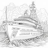Premium Photo  Coloring pages For Adults Luxury yacht Generative Ai sketch template