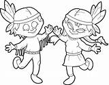Indian Children Dancing coloring Page  Download Print Or Color Online sketch template