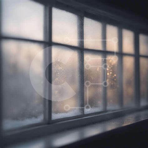 Snowy Window View stock photo | Creative Fabrica