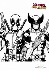 Deadpool & Wolverine  Coloring Pages For Kids Free print Or Download sketch template