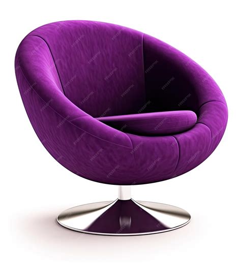 Premium Photo | Purple color armchair modern designer chair on white ...
