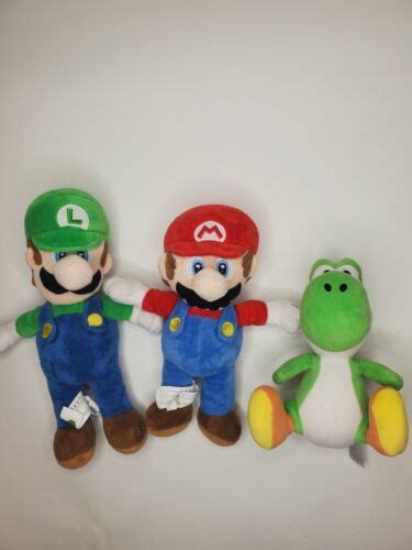 3 Super Mario Bros MARIO LUIGI YOSHI Plush Soft Toy Set Nintendo Stuffed | #4612298193