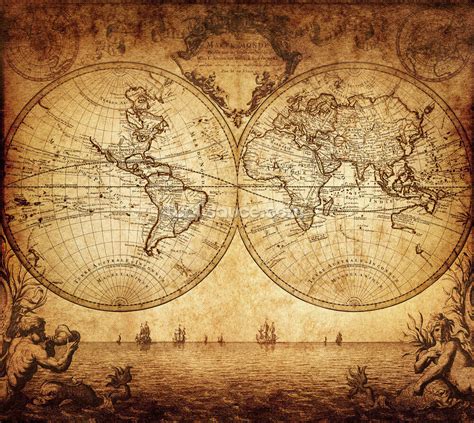 18th Century World Map Wallpaper | Wallsauce AU