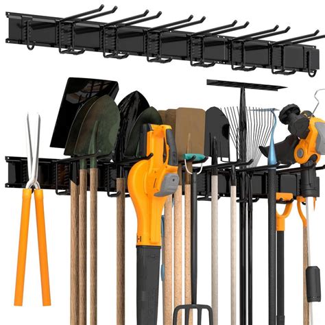 Sttoraboks 51 in. Garage Tool Storage Steel Rack, 450 lbs. Load Capacity Wall Mounted Storage ...