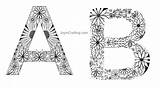 Floral Letter Coloring Page PDF Printables  Joy In Crafting sketch template