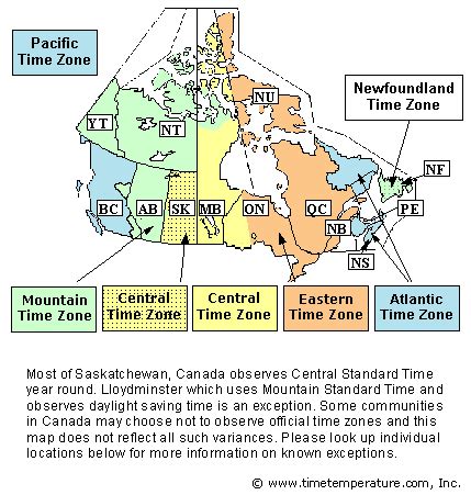 Canada Time Zone